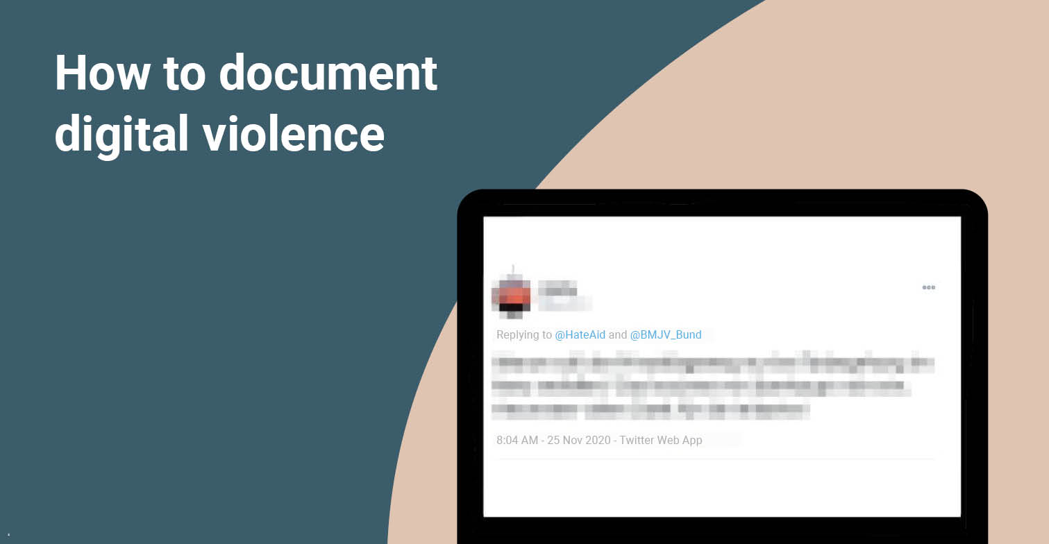 How to document digital violence with example Picture.