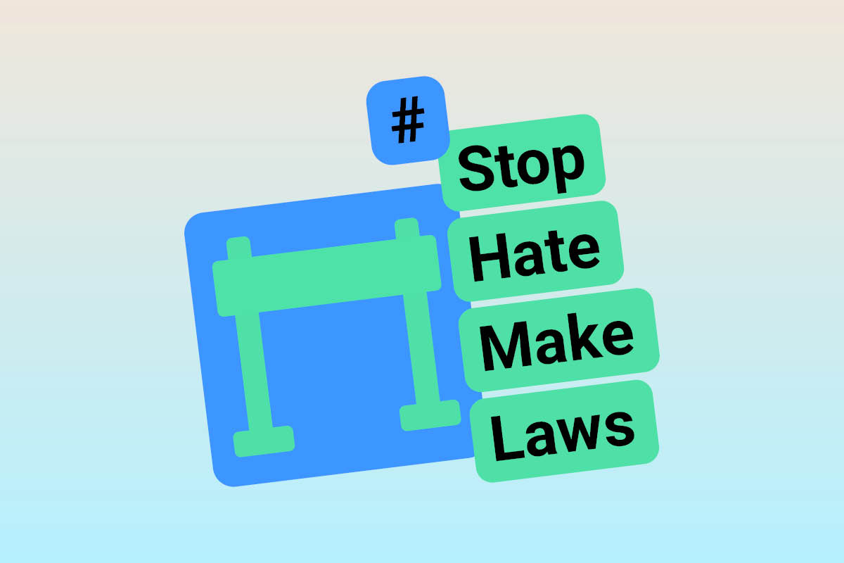 hateaid-petition-gerechtigkeit-im-netz-artikelbild-c-hateaid HateAid Petition #StopHateMakeLaws - Beitragsbild mit sand-blauem Verlaufshintergrund und der Aufschrift "#StopHateMakeLaws"