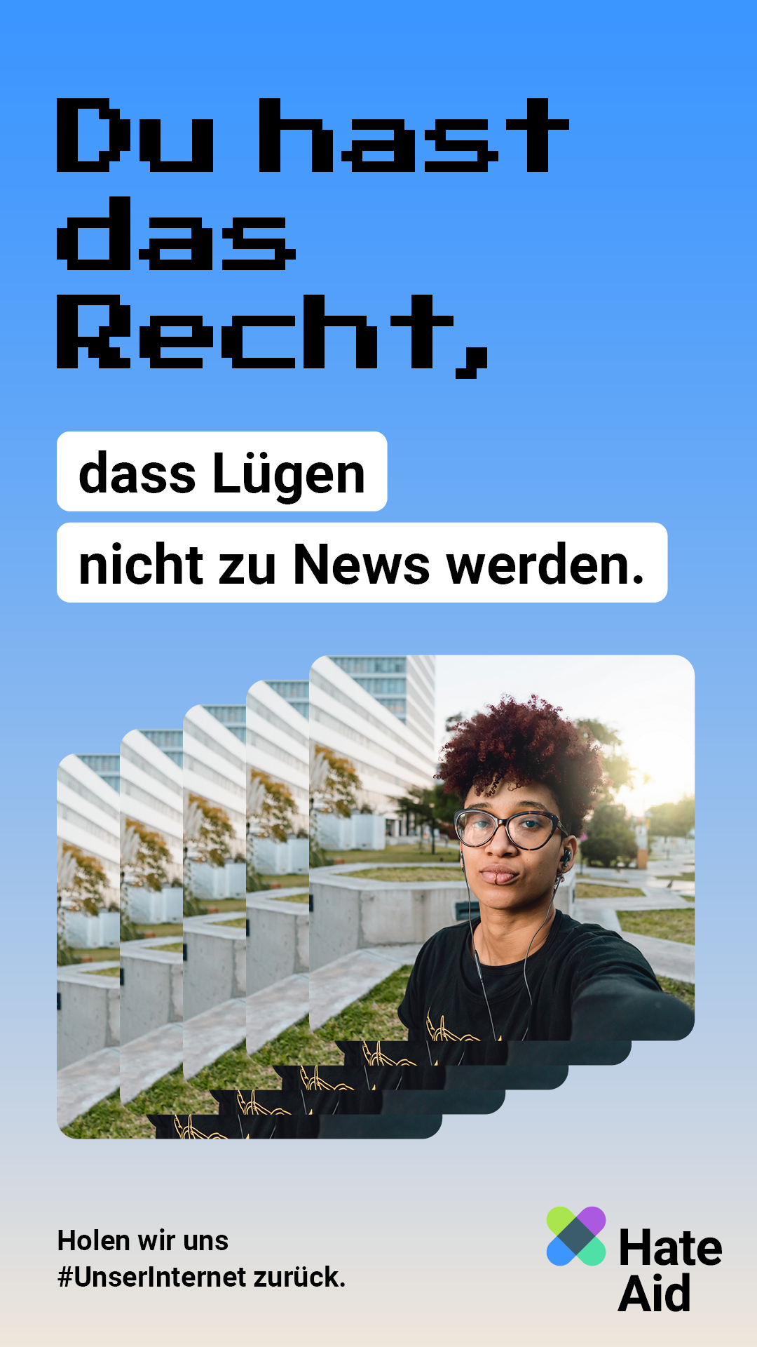 HateAid Menschenrechtskampagne #UnserInternet - Social Media Kit - 9zu16