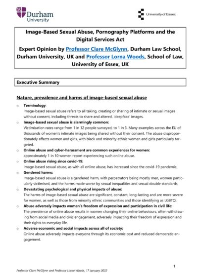 ImageBasedAbuse-and-DSA-Expert-Opinion-McGlynn-and-Woods-17-Jan-2022-cover Sexualisierte digitale Gewalt und der DSA - Expertenmeinung und Gutachten von McGlynn und Woods - Coverbild